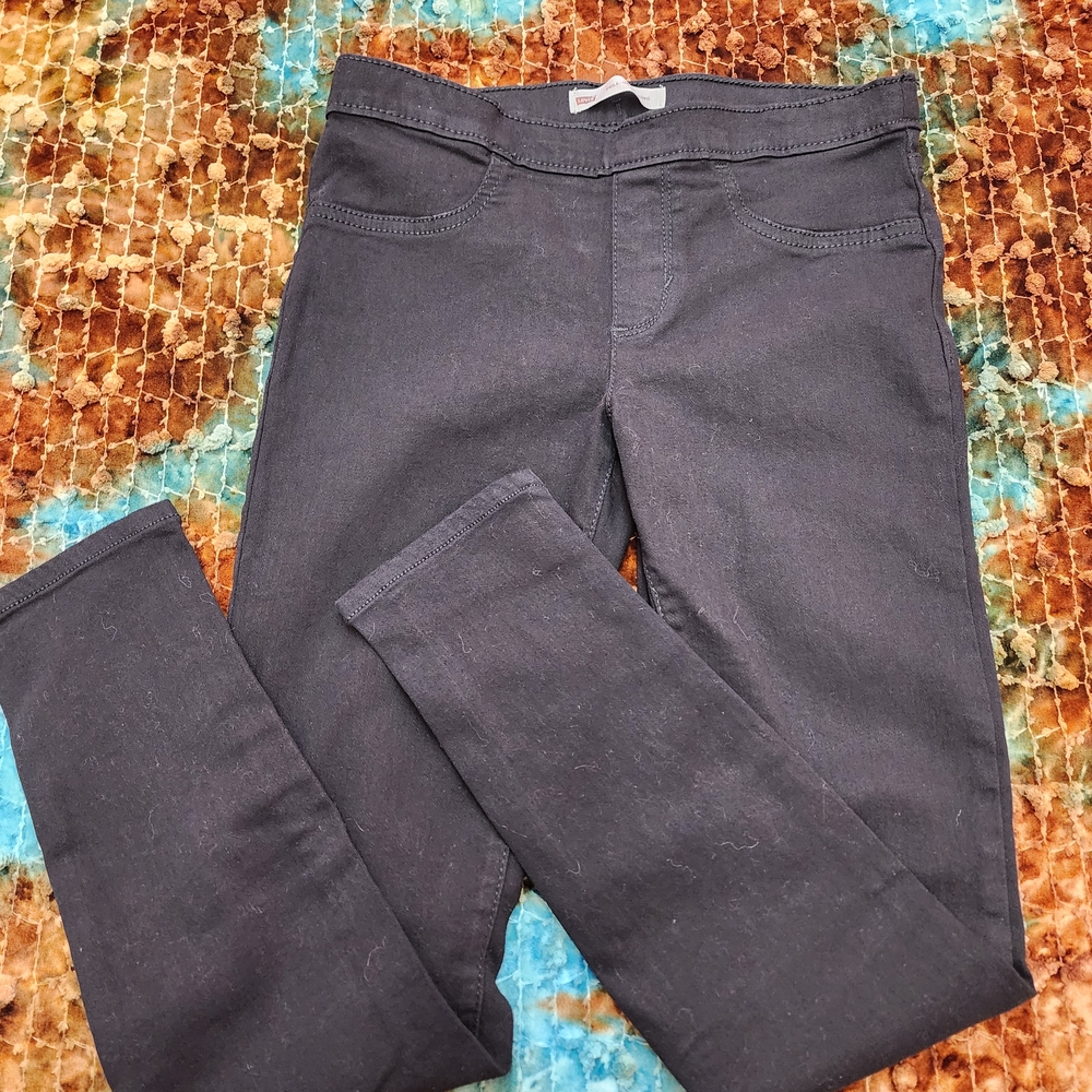 Levi's Kids Black Pull-on Jeggings. Stretch. Size 12.